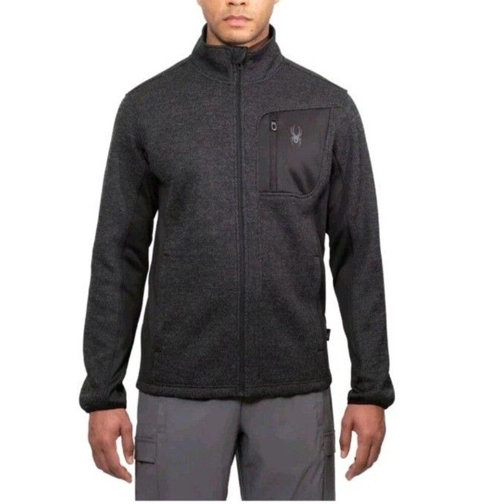 Spyder Men's Full Zip Jacket, Medium,‎ Black